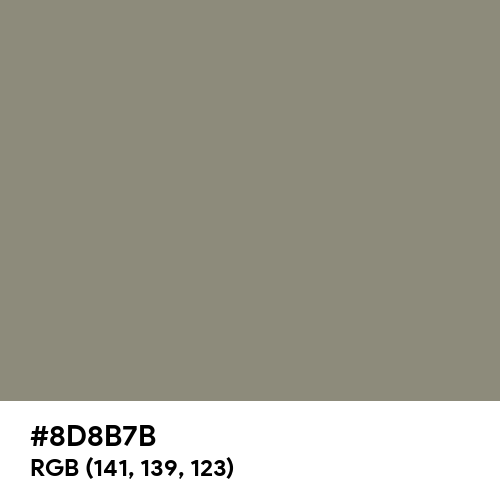 Middle Grey (Hex code: 8D8B7B) Thumbnail