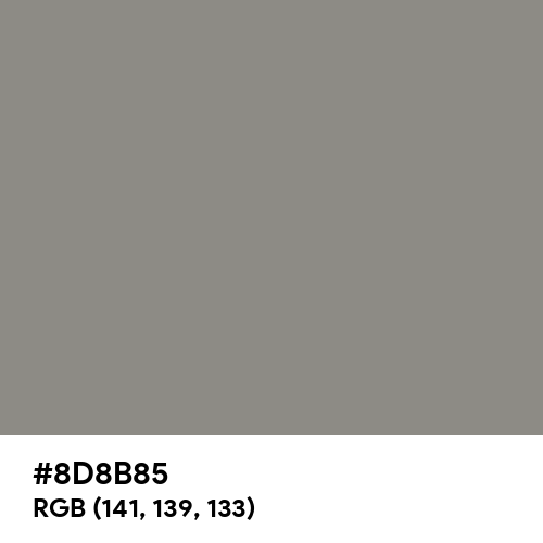 Philippine Gray (Hex code: 8D8B85) Thumbnail