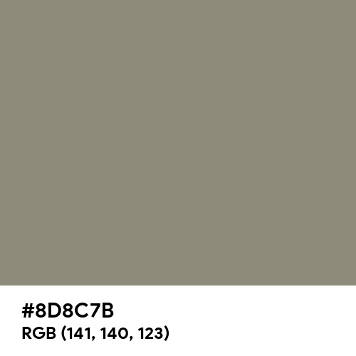 Middle Grey (Hex code: 8D8C7B) Thumbnail