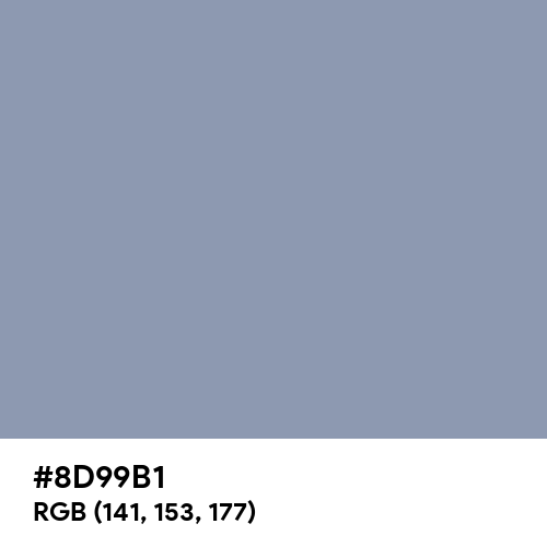 Cool Grey (Hex code: 8D99B1) Thumbnail