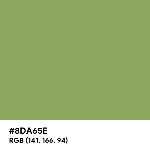 Moss Green (Hex code: 8DA65E) Thumbnail