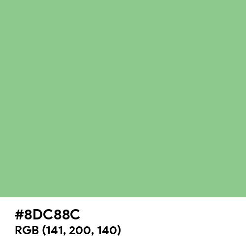 Dark Sea Green (Hex code: 8DC88C) Thumbnail