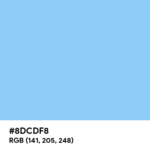 Simple Baby Blue (Hex code: 8DCDF8) Thumbnail