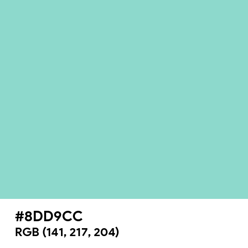 Middle Blue Green (Hex code: 8DD9CC) Thumbnail