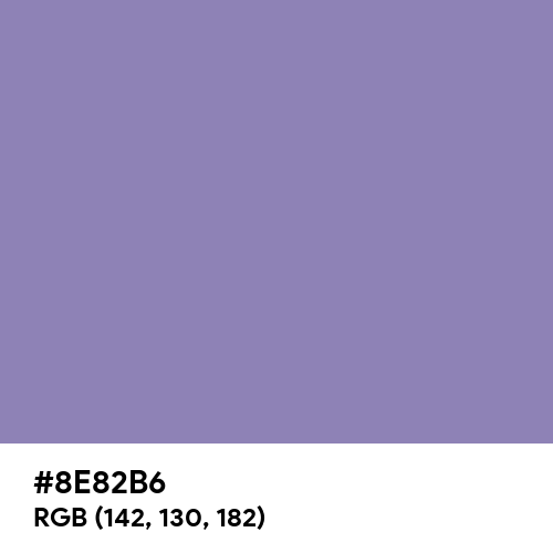 Lavender Purple (Hex code: 8E82B6) Thumbnail