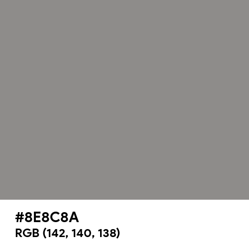 Philippine Gray (Hex code: 8E8C8A) Thumbnail