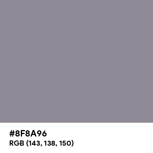 Philippine Gray (Hex code: 8F8A96) Thumbnail