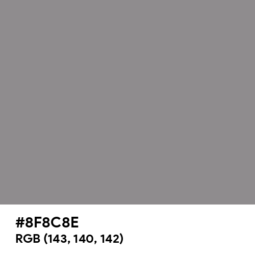 Philippine Gray (Hex code: 8F8C8E) Thumbnail