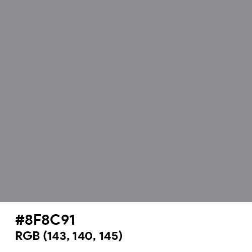 Philippine Gray (Hex code: 8F8C91) Thumbnail