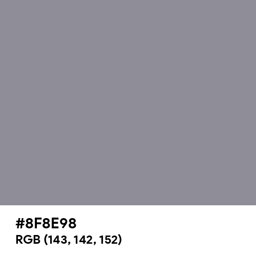 Philippine Gray (Hex code: 8F8E98) Thumbnail