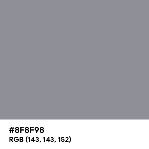 Philippine Gray (Hex code: 8F8F98) Thumbnail