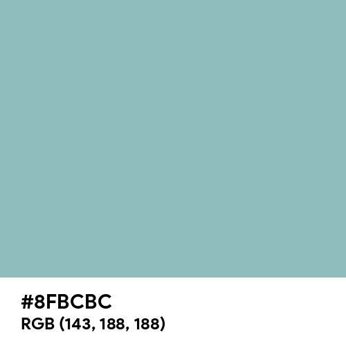 Pewter Blue (Hex code: 8FBCBC) Thumbnail