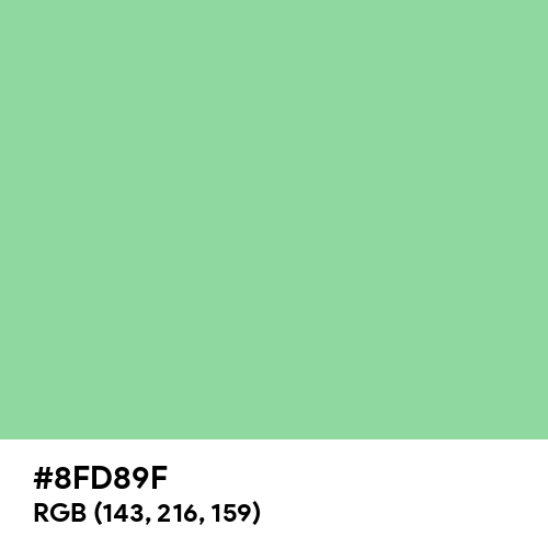 Mother-of-pearl Green (Hex code: 8FD89F) Thumbnail