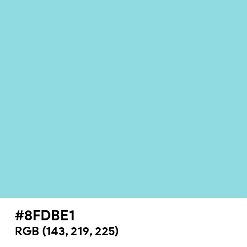 Pale Robin Egg Blue (Hex code: 8FDBE1) Thumbnail