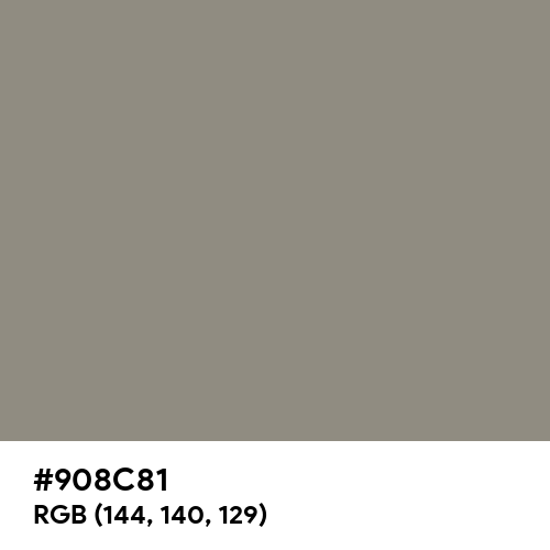 Middle Grey (Hex code: 908C81) Thumbnail