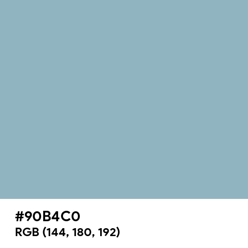 Pewter Blue (Hex code: 90B4C0) Thumbnail