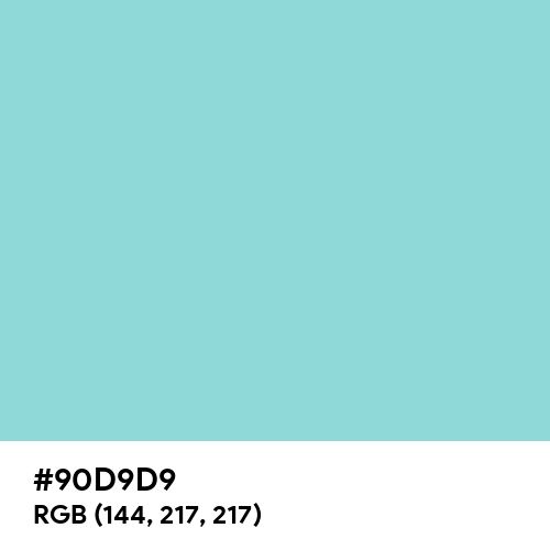 Pale Robin Egg Blue (Hex code: 90D9D9) Thumbnail