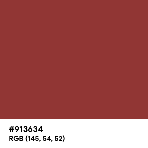 Red-Violet (Color Wheel) (Hex code: 913634) Thumbnail