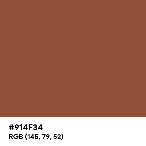 Medium Brown Leather (Hex code: 914F34) Thumbnail