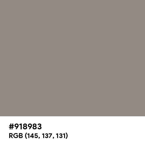 Middle Grey (Hex code: 918983) Thumbnail