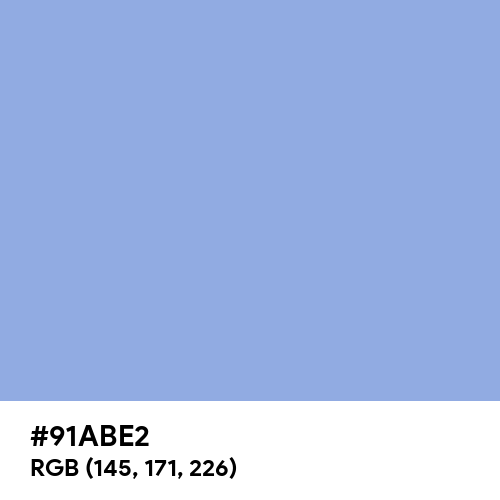 Light Cobalt Blue (Hex code: 91ABE2) Thumbnail