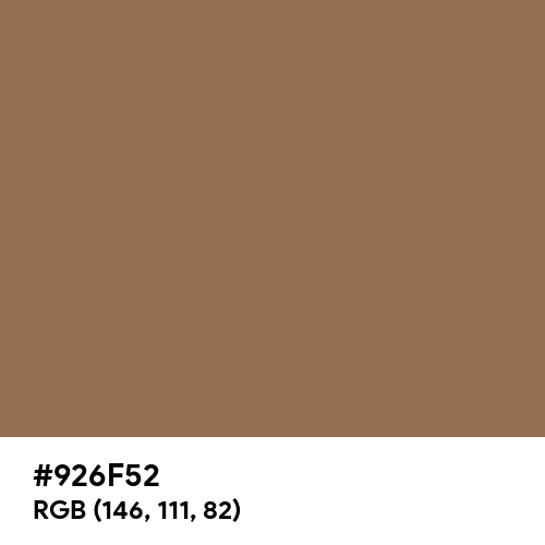 Forest Brown (Hex code: 926F52) Thumbnail