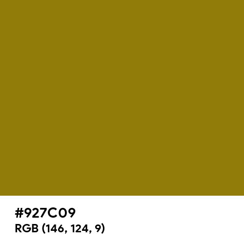 Dark Yellow (Hex code: 927C09) Thumbnail