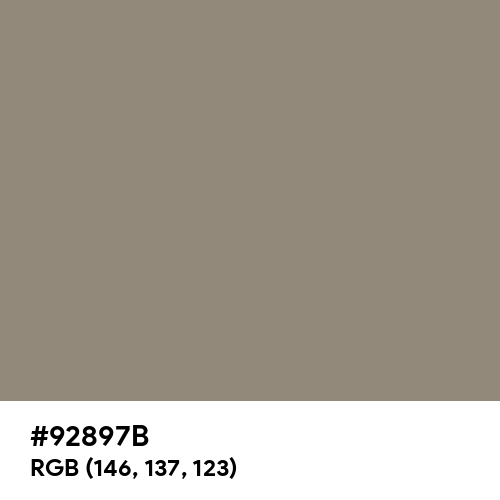 Middle Grey (Hex code: 92897B) Thumbnail