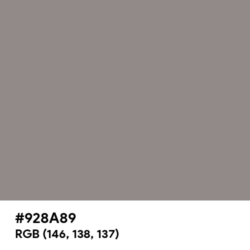Philippine Gray (Hex code: 928A89) Thumbnail