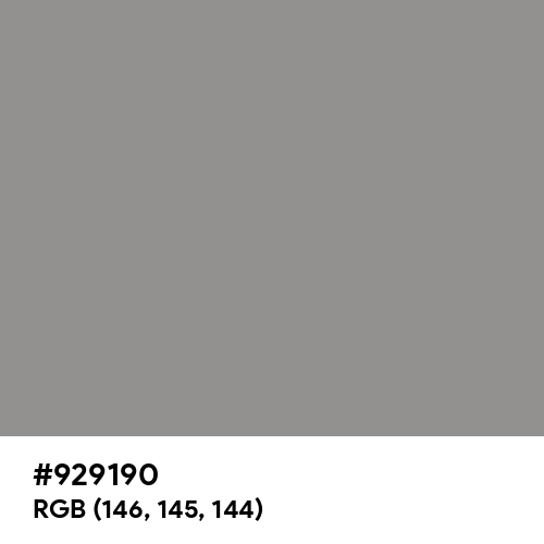 Philippine Gray (Hex code: 929190) Thumbnail