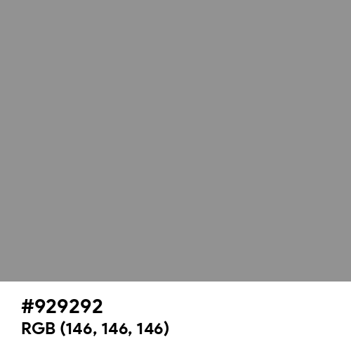 Philippine Gray (Hex code: 929292) Thumbnail
