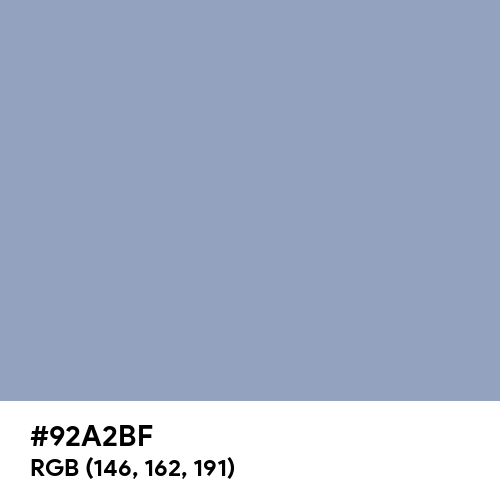 Pewter Blue (Hex code: 92A2BF) Thumbnail