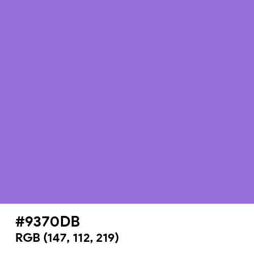 Medium Purple (Hex code: 9370DB) Thumbnail