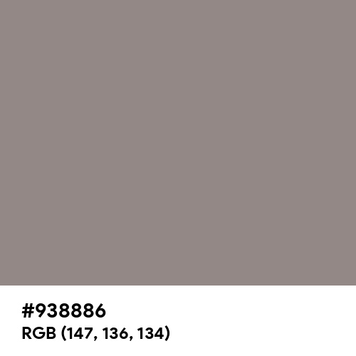 Taupe Gray (Hex code: 938886) Thumbnail