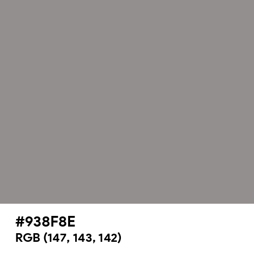 Philippine Gray (Hex code: 938F8E) Thumbnail