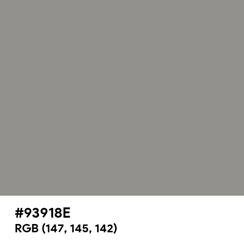 Philippine Gray (Hex code: 93918E) Thumbnail