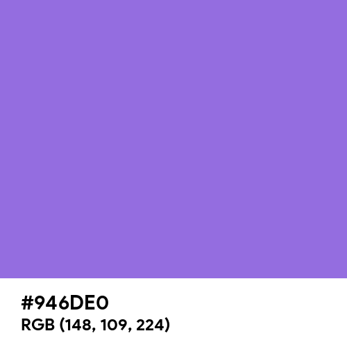 Medium Purple (Hex code: 946DE0) Thumbnail