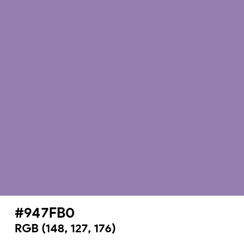 Lavender Purple (Hex code: 947FB0) Thumbnail