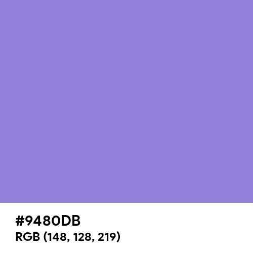 Medium Purple (Hex code: 9480DB) Thumbnail