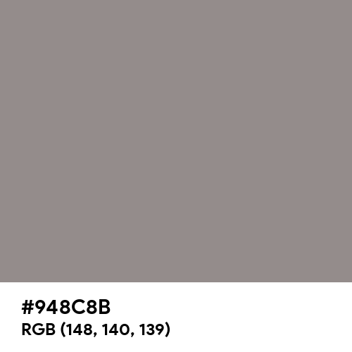 Philippine Gray (Hex code: 948C8B) Thumbnail