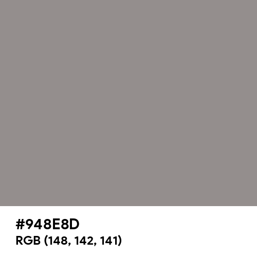 Philippine Gray (Hex code: 948E8D) Thumbnail