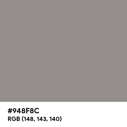 Philippine Gray (Hex code: 948F8C) Thumbnail