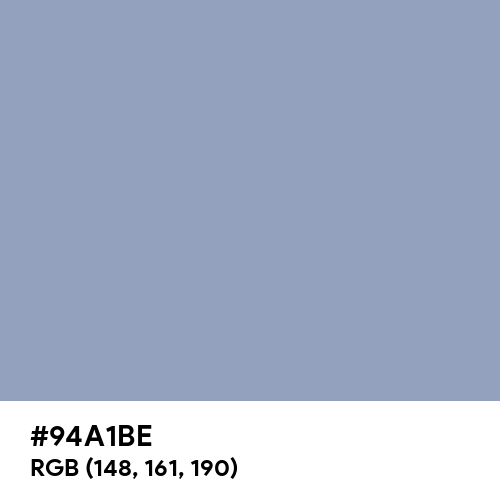 Pewter Blue (Hex code: 94A1BE) Thumbnail