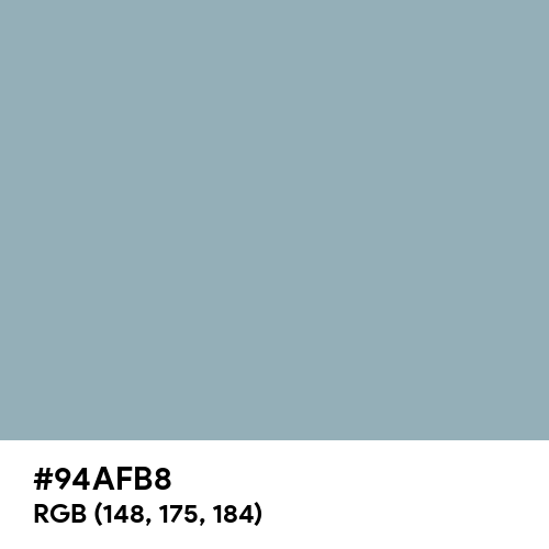 Pewter Blue (Hex code: 94AFB8) Thumbnail