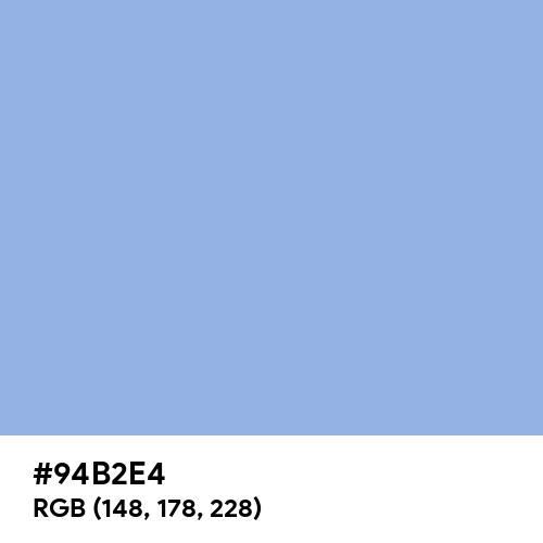 Light Cobalt Blue (Hex code: 94B2E4) Thumbnail