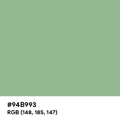 Dark Sea Green (Hex code: 94B993) Thumbnail