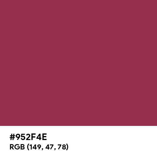 Red-Violet (Color Wheel) (Hex code: 952F4E) Thumbnail