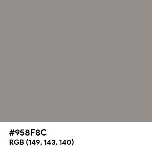 Philippine Gray (Hex code: 958F8C) Thumbnail