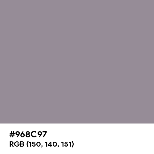 Spanish Gray (Hex code: 968C97) Thumbnail