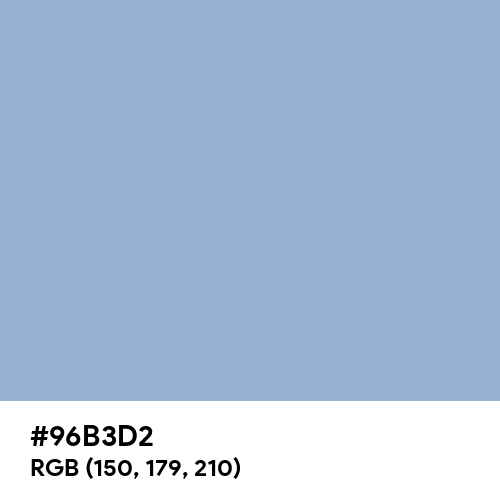 Powder Blue (Pantone) (Hex code: 96B3D2) Thumbnail